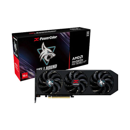RX 9060 XT 16GB Powercolor Radeon Hellhound OC GDDR6 3 Fan