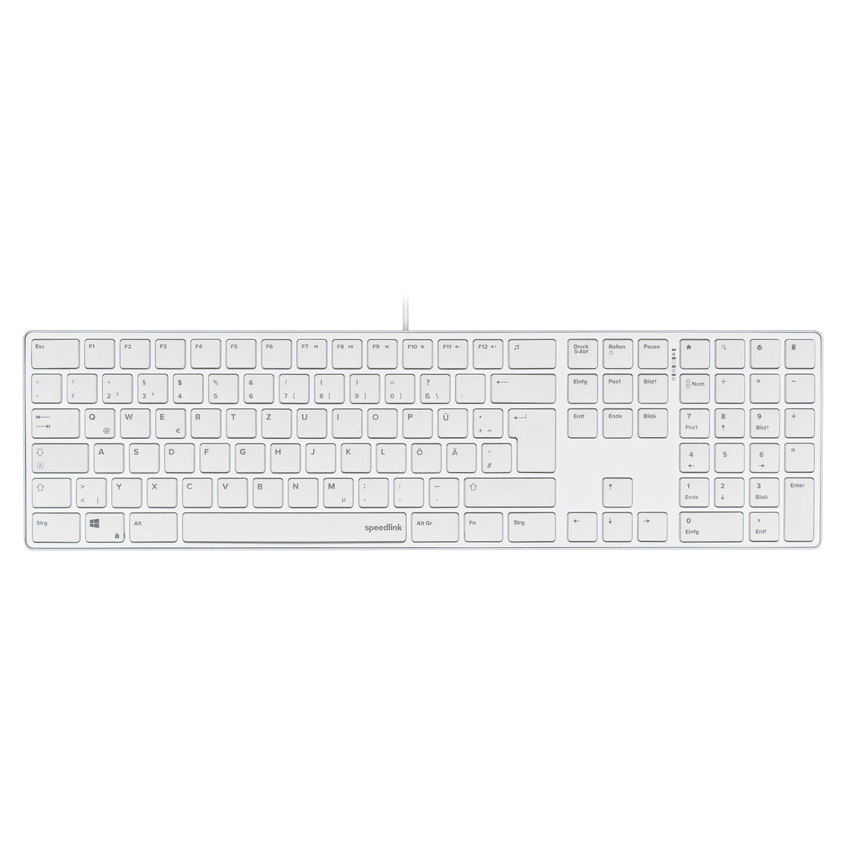 Speedlink Tastatur RIVA Slim Metal Scissor. weiss retail