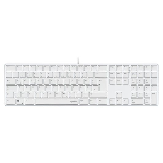 Speedlink Tastatur RIVA Slim Metal Scissor. weiss retail