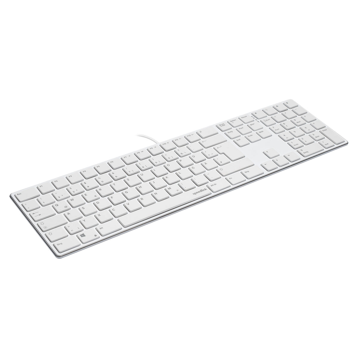 Speedlink Tastatur RIVA Slim Metal Scissor. weiss retail