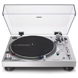 Audio-Technica AT-LP120X Direktangetriebener Plattenspieler. silber