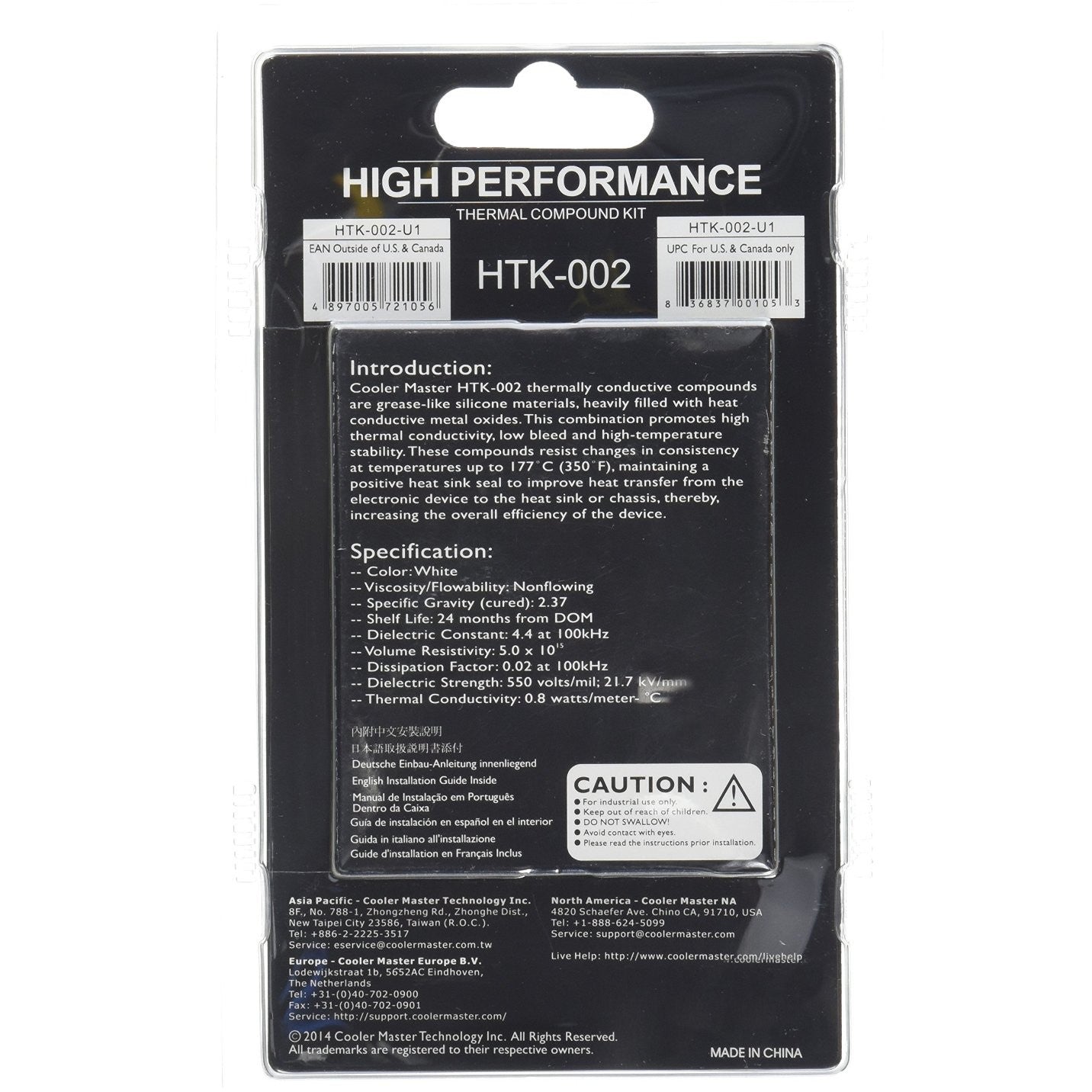 K Wärmeleitpaste CoolerMaster HTK-002 Thermische Paste weiß