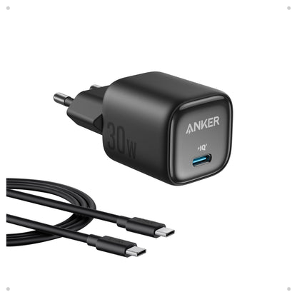 ANKER Charger 30W kompaktes GaN Schnellladegert 1x USB-C schwarz