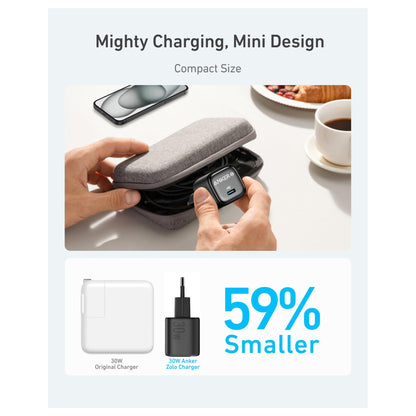 ANKER Charger 30W kompaktes GaN Schnellladegert 1x USB-C schwarz