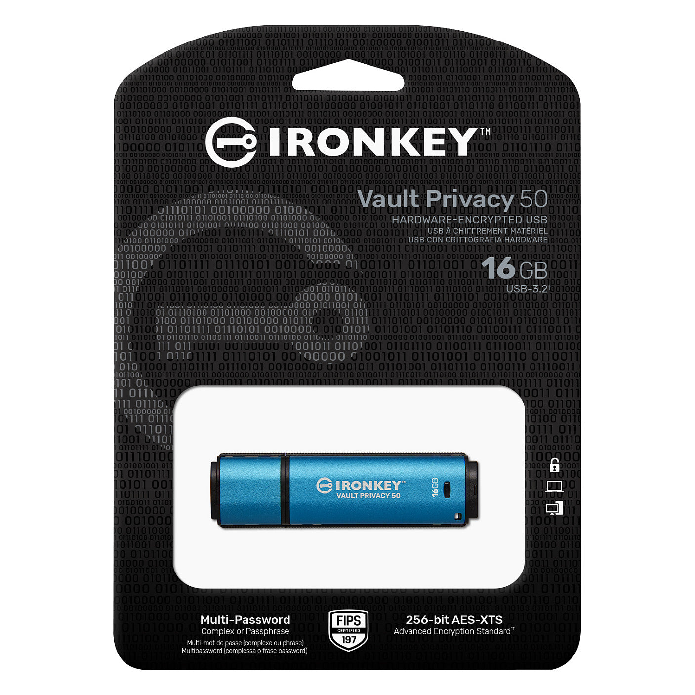 STICK 16GB Kingston IronKey Vault Privacy 50 retail