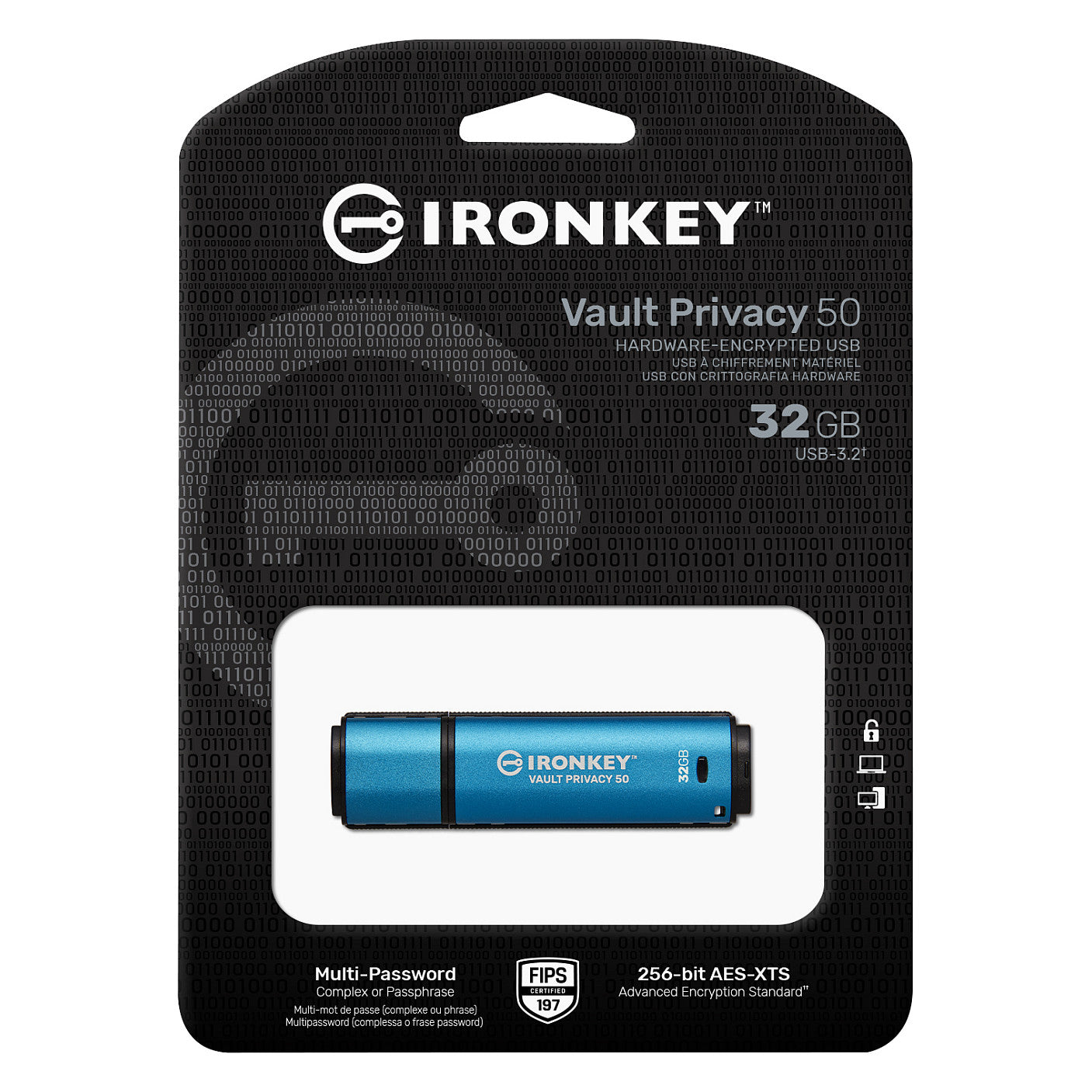 STICK 32GB Kingston IronKey Vault Privacy 50 retail