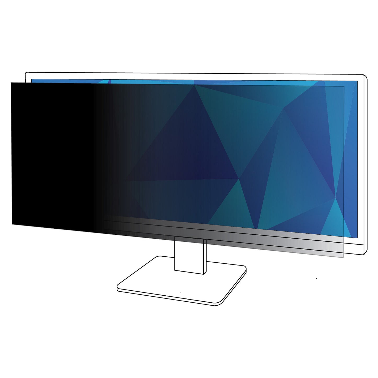 3M Blickschutzfilter PF340W2B Standard Desktop 34.0" 21:9