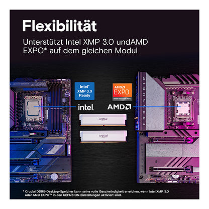 Crucial Pro 6400 Kit 64GB 2x32GB UDIMM CL40 W Overclocking