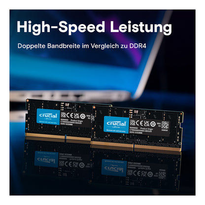 Crucial DDR5-5600 64GB SODIMM CL46 (16Gbit)