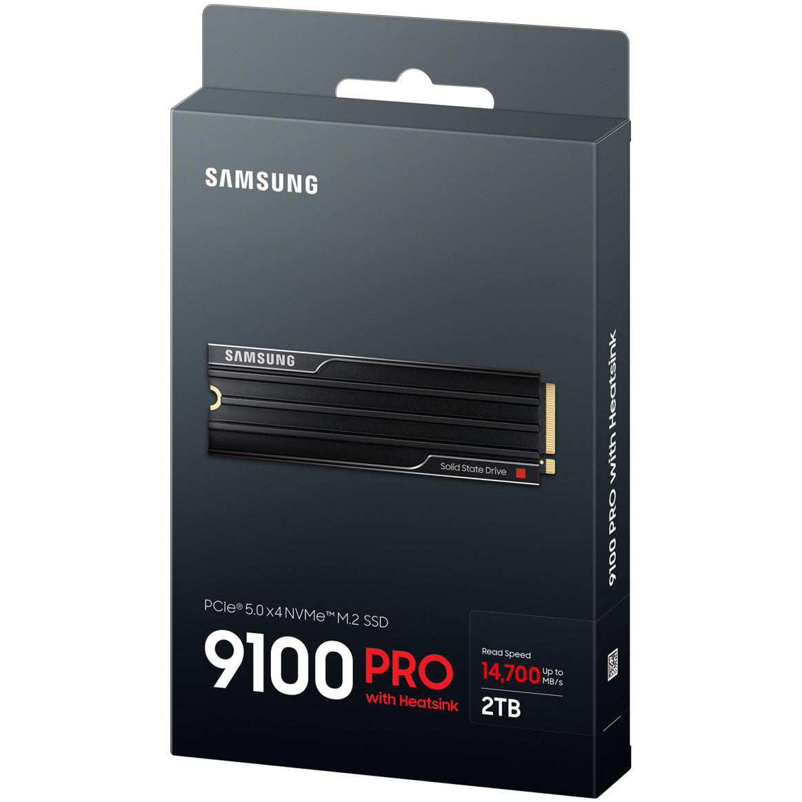 M.2. SAMSUNG 9100 PRO Heatsink NVMe 2TB PCIe 5.0 14.800 MB/s Lesen 13.400 MB/s Schreiben Interne SSD fr PC-Gaming