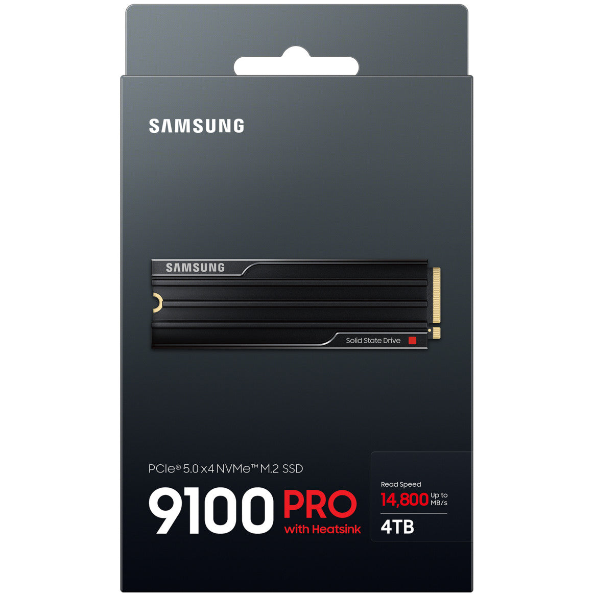 M.2. SAMSUNG 9100 PRO Heatsink NVMe 4TB PCIe 5.0 14.800 MB/s Lesen 13.400 MB/s Schreiben Interne SSD fr PC-Gaming