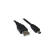 Kabel USB 2.0 A-B Mini 2.0m schwarz