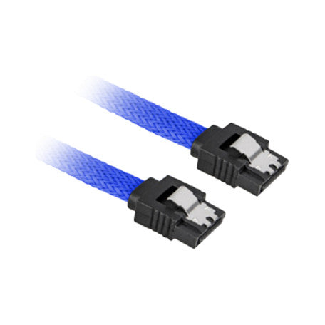 Sharkoon Kabel SATA III sleeve 0.30m blau
