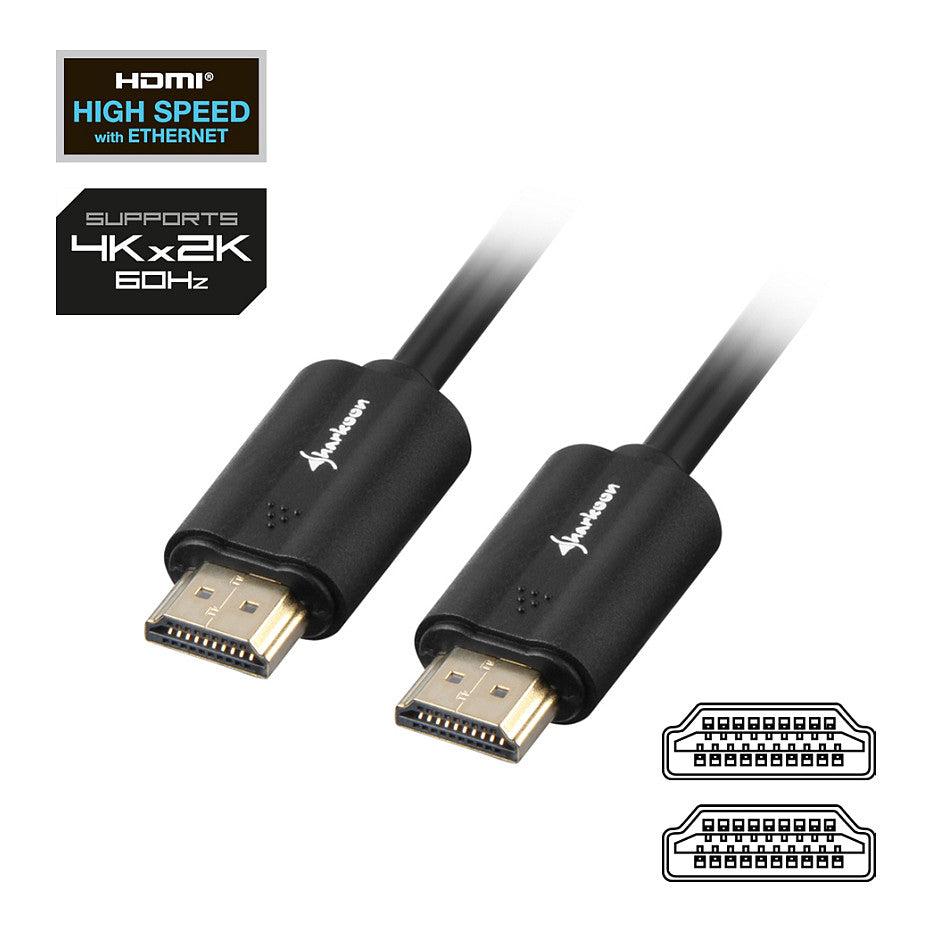 Sharkoon Kabel HMDI -> HDMI 4K 3m schwarz