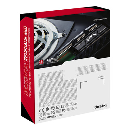 M.2 KINGSTON 1TB Renegade PCIe 4.0 NVMe SSD w/ Heatsink