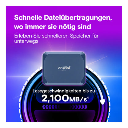 Crucial X10 2TB Portable SSD USB 3.2 Type-C