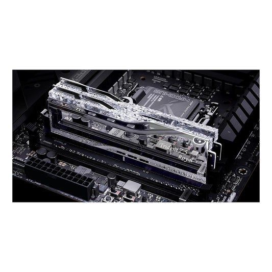 32 GB G.Skill DIMM DDR5-7600 (2x 16 GB) Dual-Kit (silber. F5-7600J3646G16GX2-TR5S. Trident Z5 Royal. INTEL XMP)