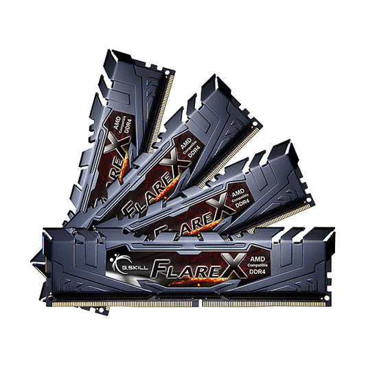 64 GB G.Skill DIMM DDR4-3200 (4x 16 GB) Quad-Kit (schwarz. F4-3200C16Q-64GFX. Flare X. INTEL XMP)