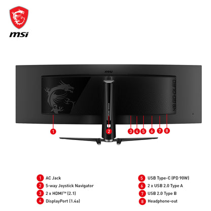 MPG 491CQPDE QD-OLED Curved Gaming Monitor 124.46cm (49"")
