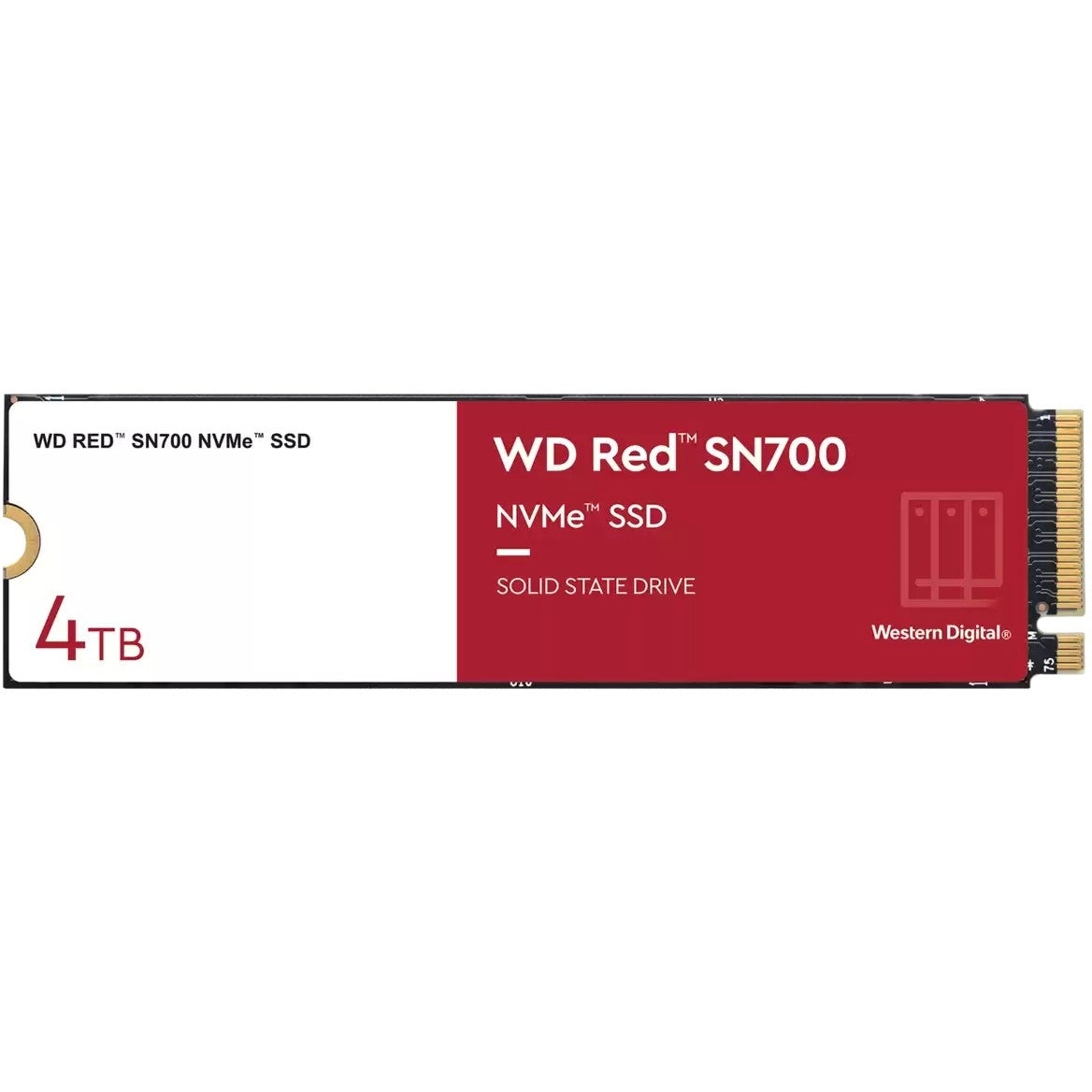 M.2 WD Red SN700 NVMe 4TB M.2 2280 PCIe Gen3 8Gb/s internal drive for NAS devices