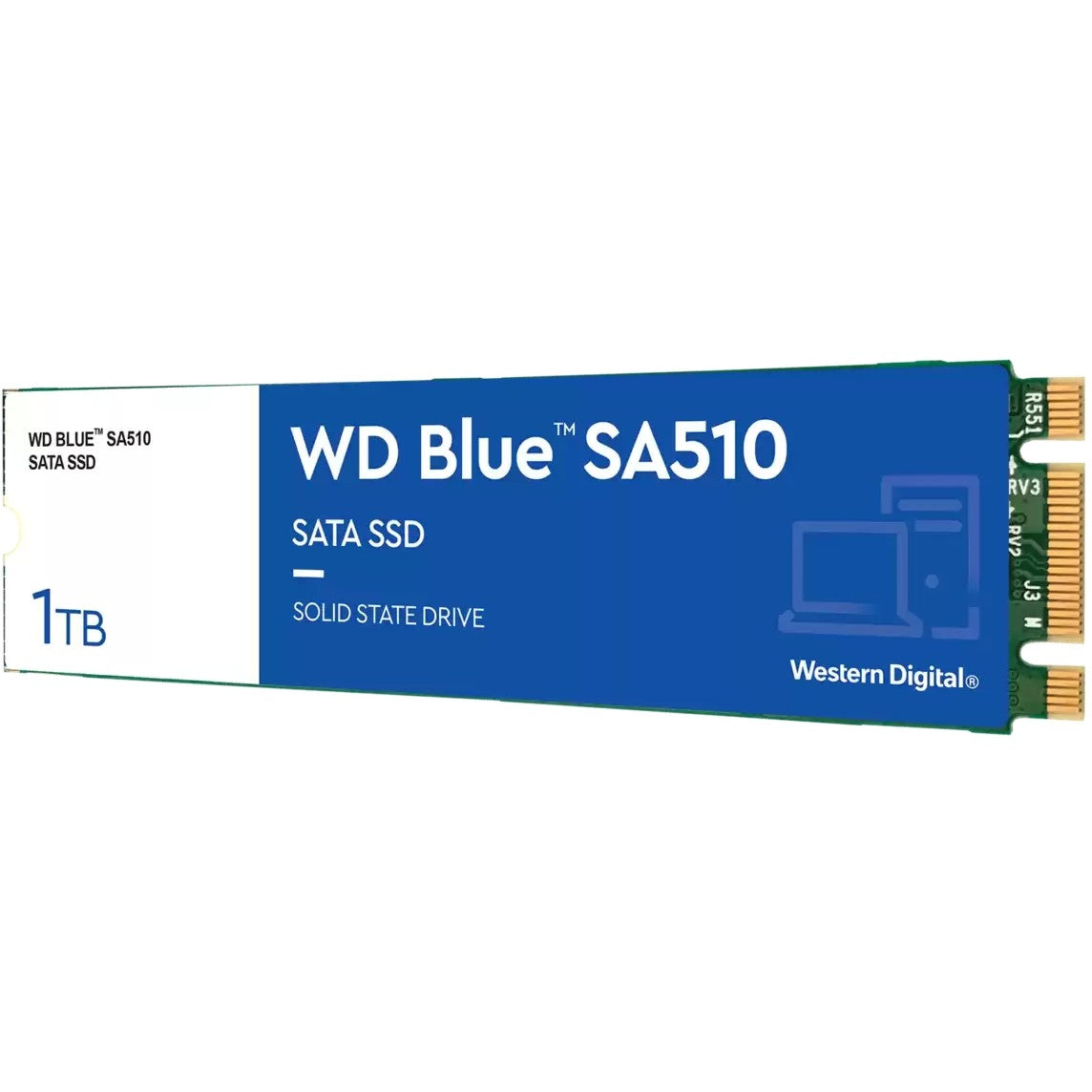 M.2 WD Blue SA510 1TB M.2 2280 SATA III 6Gb/s internal single-packed