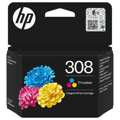 HP 308 Tri-color Original Ink Cartridge