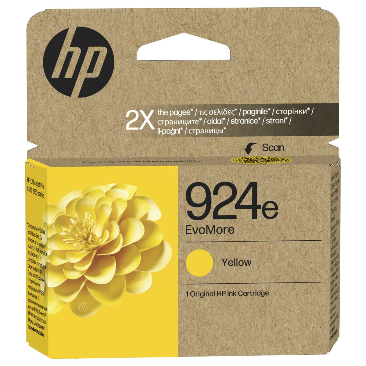 HP 924e EvoMore Yellow Original Ink Cartridge