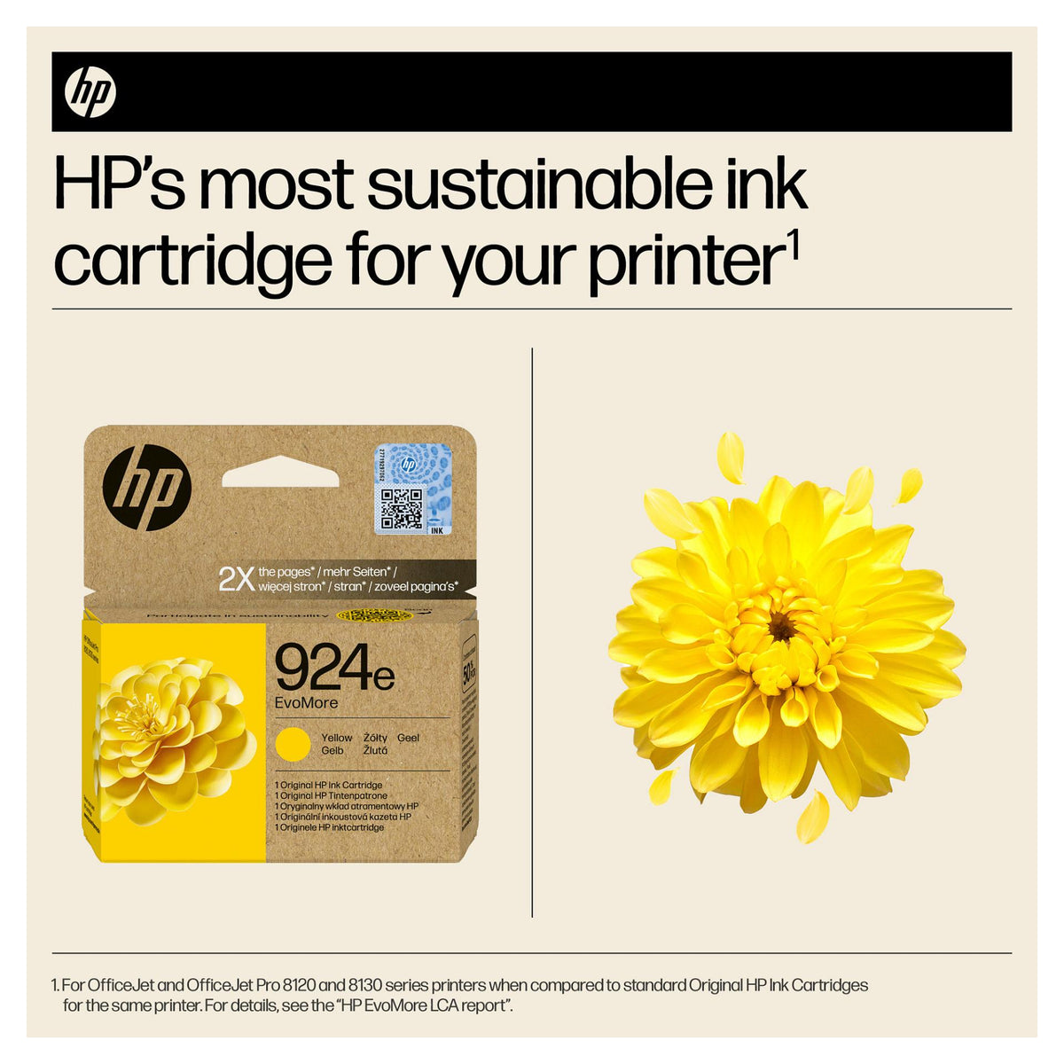 HP 924e EvoMore Yellow Original Ink Cartridge