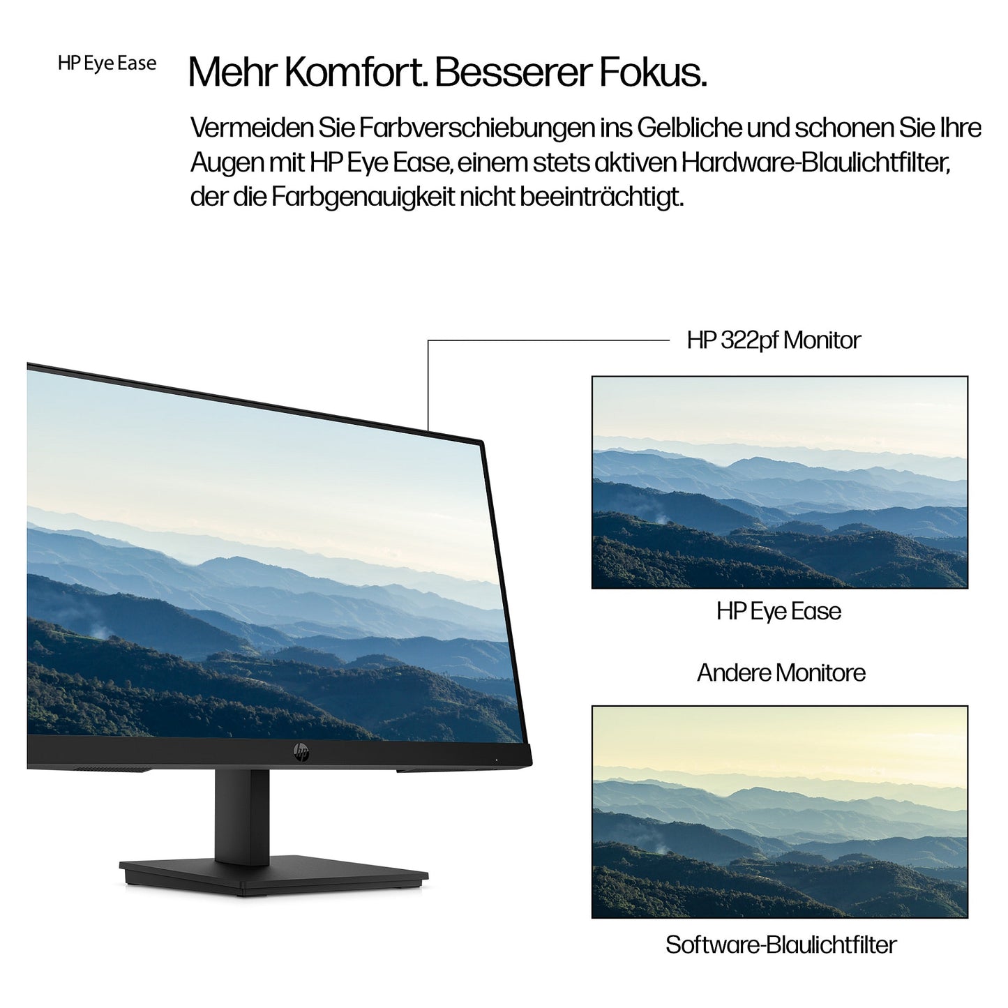 HP Series 3 Pro 322pf 54,61cm 21,5Zoll FHD 250nits HDMI DP VGA (EU)