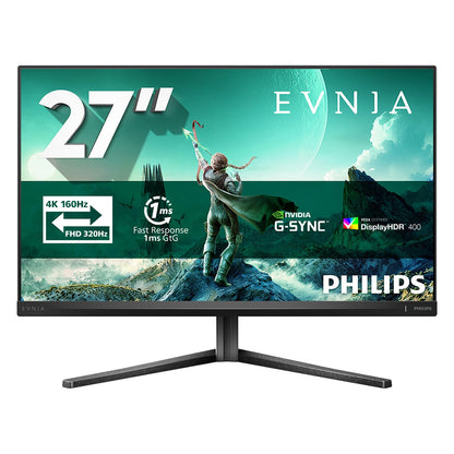 68,5cm/27" (3840x2160) Philips Evnia 27M2N3800A/00 16:9 FastIPS 1ms 160Hz HDMI2.1 DisplayPort1.4 Speaker AdaptiveSync HDR400 Black
