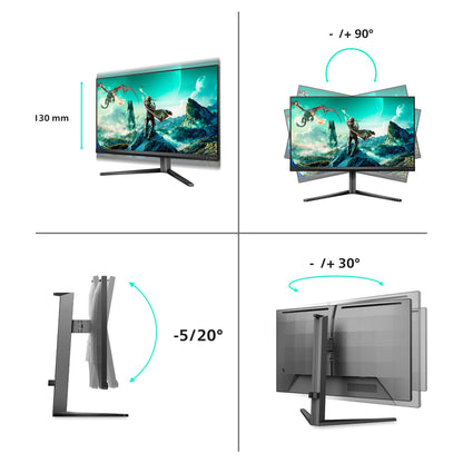 68,5cm/27" (3840x2160) Philips Evnia 27M2N3800A/00 16:9 FastIPS 1ms 160Hz HDMI2.1 DisplayPort1.4 Speaker AdaptiveSync HDR400 Black