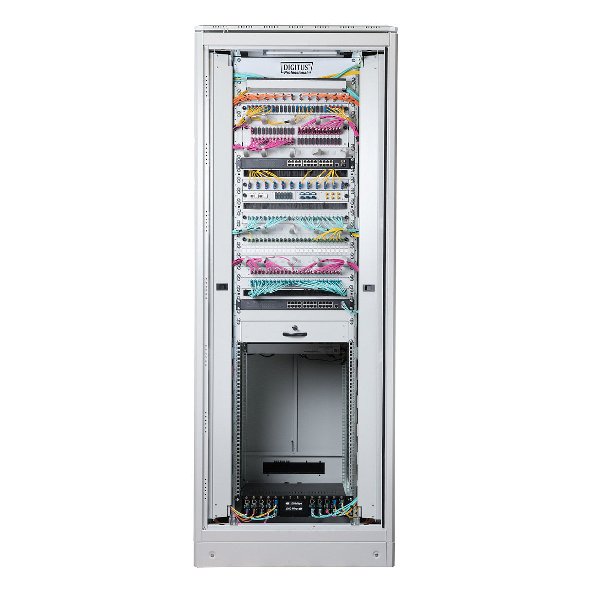 DIGITUS Netzwerkschrank Unique 42HE 2053x800x800mm grau (Speditionsversand)