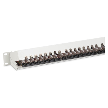 DIGITUS Patchpanel 1HE 24-Port Cat6a geschirmt lichtgrau