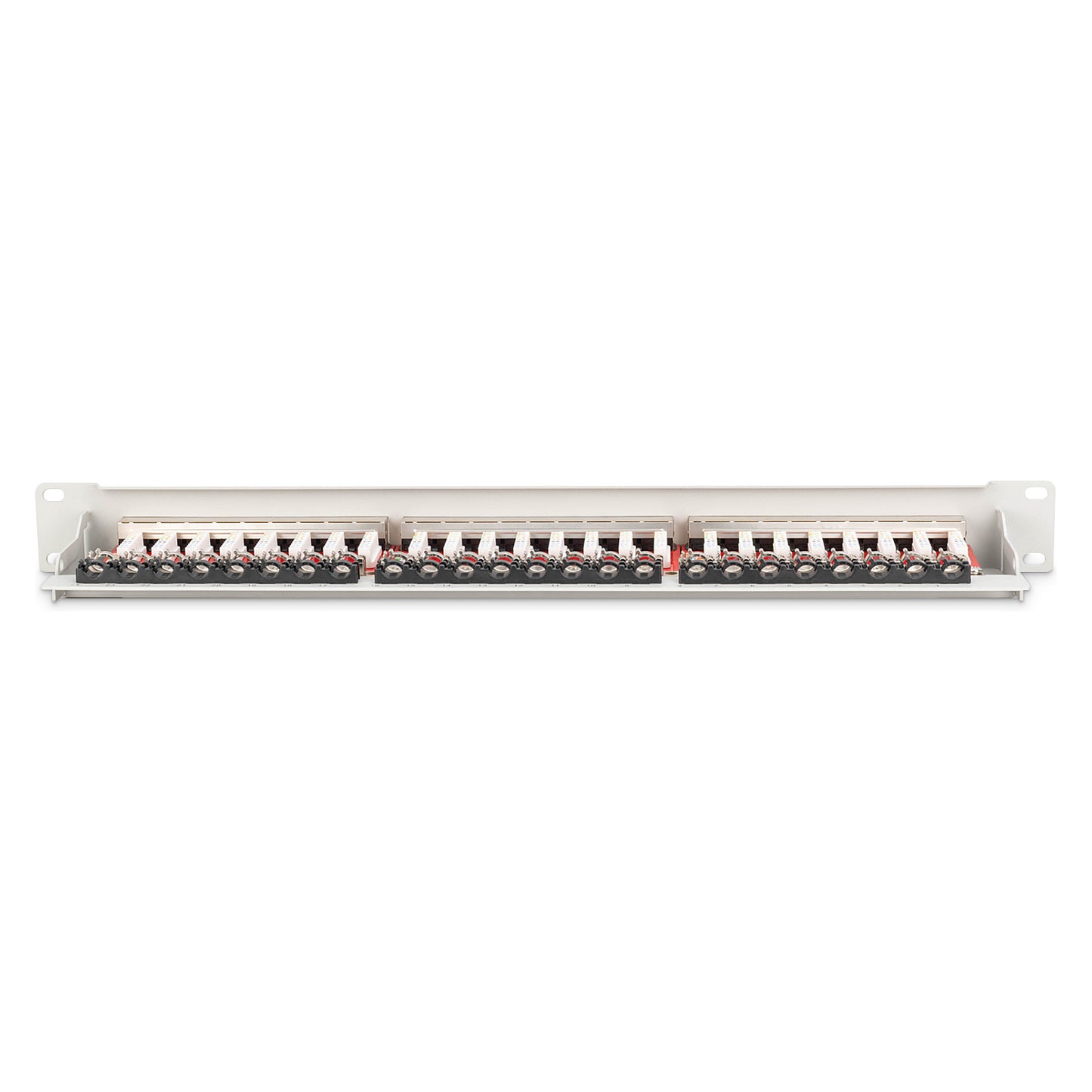 DIGITUS Patchpanel 1HE 24-Port Cat6a geschirmt lichtgrau