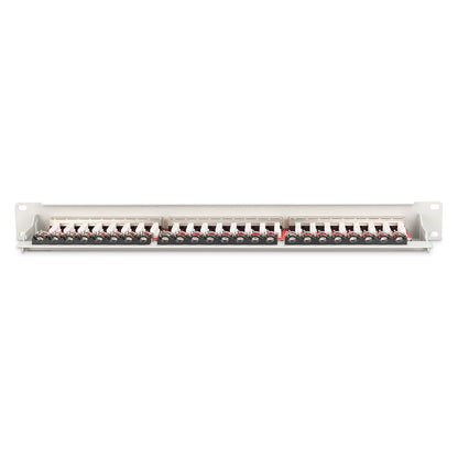 DIGITUS Patchpanel 1HE 24-Port Cat6a geschirmt lichtgrau