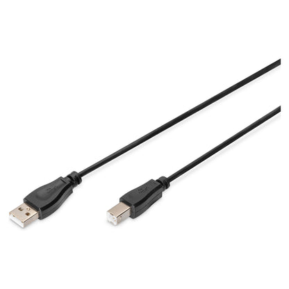 DIGITUS USB 2.0 Anschlusskabel Typ A -B St/St 3.0m sw