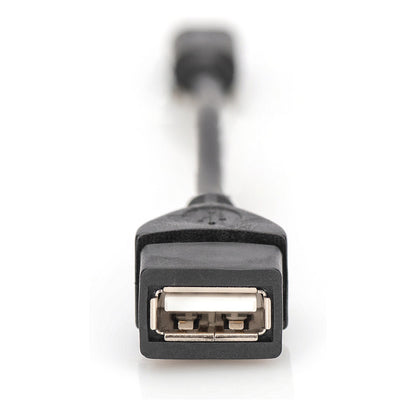 DIGITUS USB 2.0 Adapter OTG, Typ Mini B - A St/Bu 0,2m