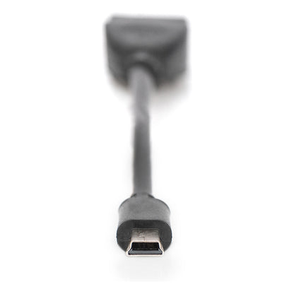 DIGITUS USB 2.0 Adapter OTG, Typ Mini B - A St/Bu 0,2m