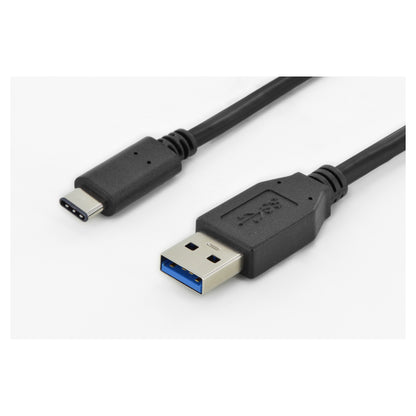 DIGITUS USB 3.0 Anschlusskabel Typ C -A St/St 1.0m, sw