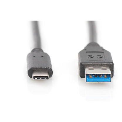 DIGITUS USB 3.0 Anschlusskabel Typ C -A St/St 1.0m, sw