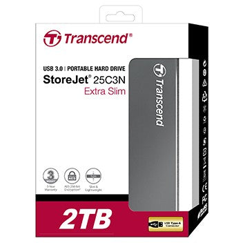 Transcend 6.3cm 2TB USB3.1 StoreJet 25C3N Iron Grey (ALU)