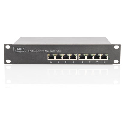 DIGITUS Switch 8-Port Gigabit Unmanaged schwarz