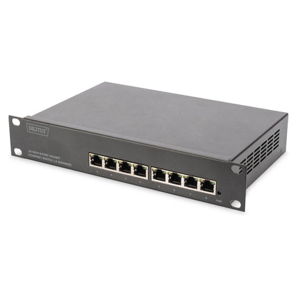 DIGITUS Switch 8-Port Gigabit Managed schwarz