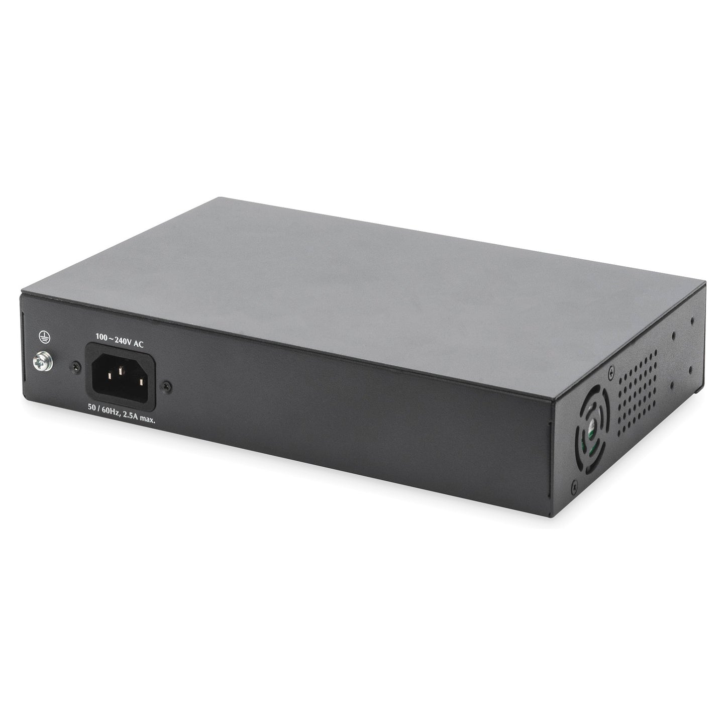 DIGITUS Switch 8-Port Gigabit 180W PoE Unmanaged schwarz