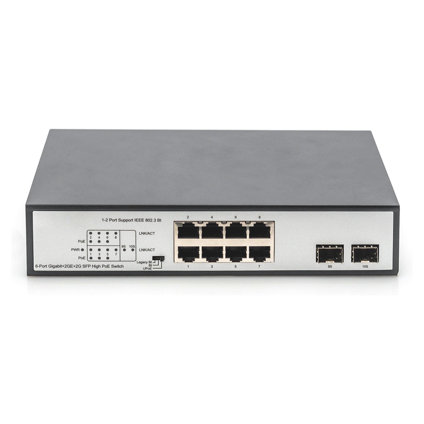 DIGITUS Switch 8-Port Gigabit 180W PoE Unmanaged schwarz