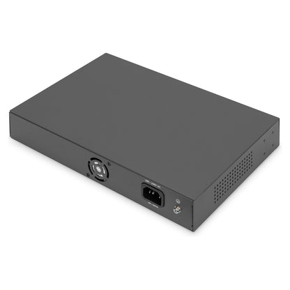DIGITUS Switch 16-Port 10/100 32W PoE schwarz