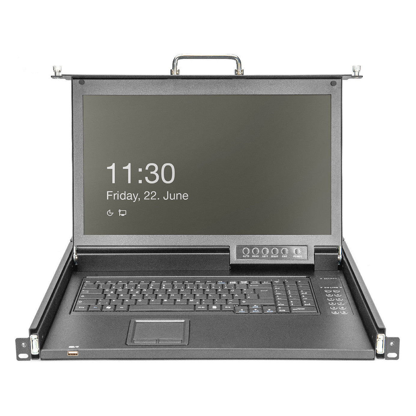 DIGITUS Modulare Konsole 17"HD TFT, 1-port VGA KVM Deutsch