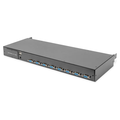 Digitus Modulare HD LCD KVM Konsole mit 19" TFT, 8-Port VGA KVM Anschluss, Touchpad, deutsches Tastaturlayout