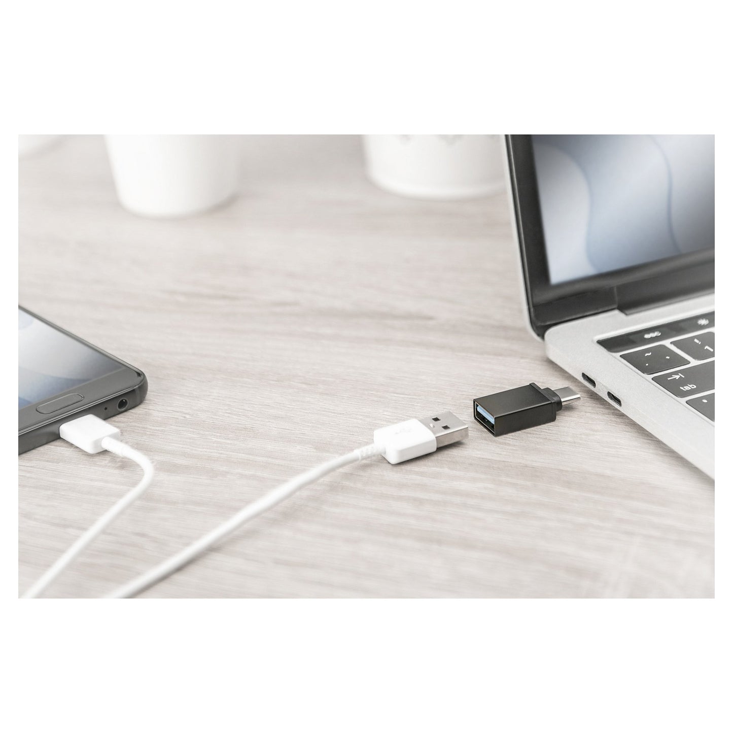 DIGITUS USB Type-C Adapter, Type-C - A-Buchse, schwarz