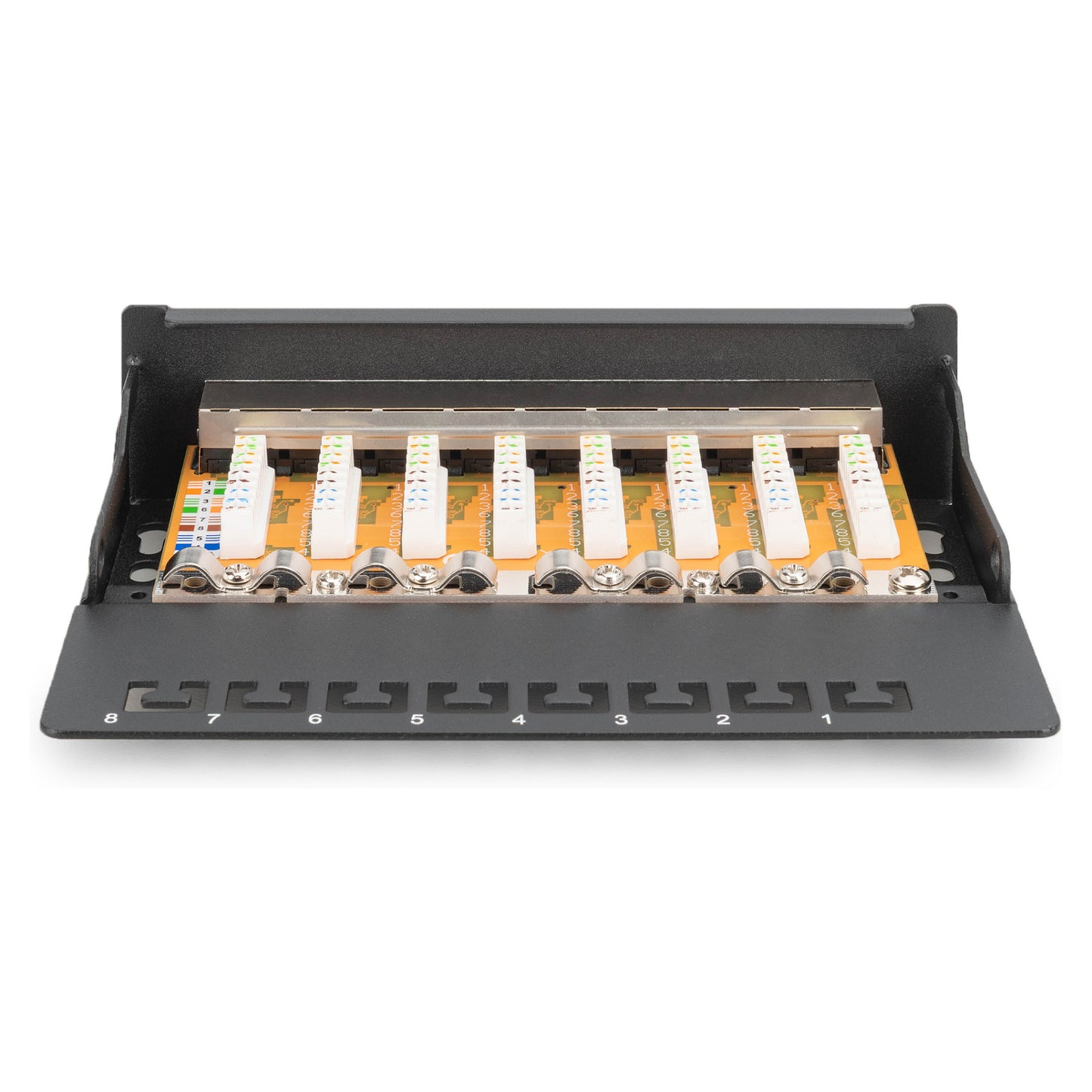 DIGITUS Patchpanel 1HE 8-Port Cat6 geschirmt schwarz